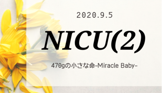 【入院記録】NICU編（２）